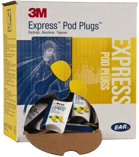 3M - Disposable, Uncorded, 25 dB Earplugs - Yellow, 100 Pairs - Exact Tool & Supply