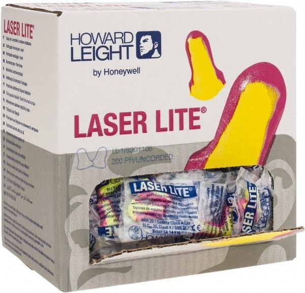 Howard Leight - Disposable, Uncorded, 32 dB, T Shape Earplugs - Magenta and Yellow, 200 Pairs - Exact Tool & Supply