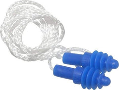 Howard Leight - Reusable, Corded, 27 dB, Flange Earplugs - Blue, 50 Pairs - Exact Tool & Supply