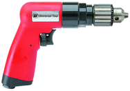 #UT8895R - 3/8" Reversing - Air Powered Drill - Handle Exhaust - Exact Tool & Supply