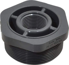 Value Collection - 2 x 3/4" PVC Plastic Pipe Reducer Bushing - Schedule 80, MIPT x FIPT End Connections - Exact Tool & Supply