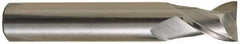 OSG - 5mm, 13mm LOC, 6mm Shank Diam, 50mm OAL, 2 Flute, Solid Carbide Square End Mill - Single End, Uncoated, Spiral Flute, 30° Helix, Centercutting, Right Hand Cut, Right Hand Flute, Series 8120 - Exact Tool & Supply