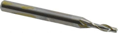 OSG - 2.5mm, 8mm LOC, 4mm Shank Diam, 40mm OAL, 2 Flute, Solid Carbide Square End Mill - Single End, Uncoated, Spiral Flute, 30° Helix, Centercutting, Right Hand Cut, Right Hand Flute, Series 8120 - Exact Tool & Supply