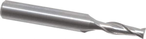 OSG - 4mm, 11mm LOC, 6mm Shank Diam, 45mm OAL, 2 Flute, Solid Carbide Square End Mill - Single End, Uncoated, Spiral Flute, 30° Helix, Centercutting, Right Hand Cut, Right Hand Flute, Series 8120 - Exact Tool & Supply