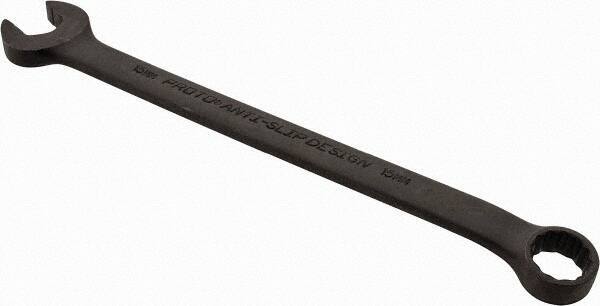 Proto - 15mm 12 Point Offset Combination Wrench - 15° Offset Angle, 9-5/32" OAL, Steel, Black Finish - Exact Tool & Supply