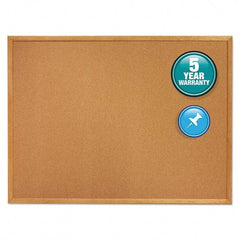 Quartet - Cork Bulletin Boards Style: Open Cork Bulletin Board Color: Natural - Exact Tool & Supply