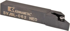 Kennametal - SVJB, Left Hand Cut, 3° Lead Angle, 3/8" Shank Height x 3/8" Shank Width, Neutral Rake Indexable Turning Toolholder - 2-1/2" OAL, VB..22. Insert Compatibility, Series Screw-On - Exact Tool & Supply