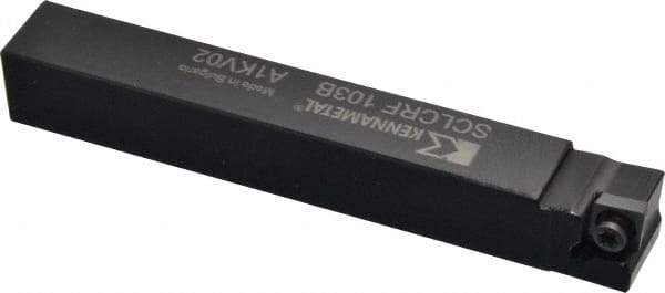 Kennametal - SCLC, Right Hand Cut, 5° Lead Angle, 5/8" Shank Height x 5/8" Shank Width, Neutral Rake Indexable Turning Toolholder - 4-1/2" OAL, CC..32.5. Insert Compatibility, Series Screw-On - Exact Tool & Supply