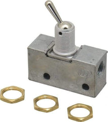 ARO/Ingersoll-Rand - 0.195 CV Rate & 7.5 CFM 3 Way Air Valve - Retained Toggle, Manual Return, 150 Max psi - Exact Tool & Supply
