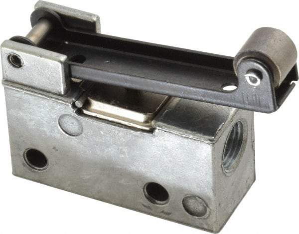 ARO/Ingersoll-Rand - 0.195 CV Rate & 7.5 CFM 3 Way Air Valve - Roller Lever, Spring Return, 150 Max psi - Exact Tool & Supply