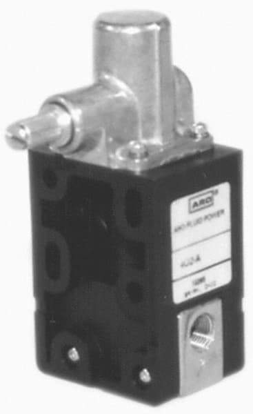 ARO/Ingersoll-Rand - 0.195 CV Rate & 7.5 CFM 3 Way Air Valve - One-Way Counterclockwise, Spring Return, 150 Max psi - Exact Tool & Supply