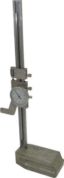 Value Collection - 8" Stainless Steel Dial Height Gage - 0.001" Graduation, Dial Display - Exact Tool & Supply