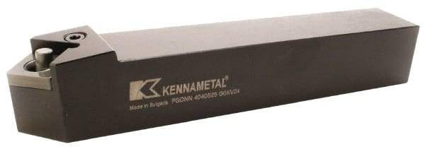 Kennametal - PSDN, Neutral Cut, 0° Lead Angle, 25mm Shank Height x 25mm Shank Width, Negative Rake Indexable Turning Toolholder - 150mm OAL, SN..1204.. Insert Compatibility, Series Kenlever - Exact Tool & Supply