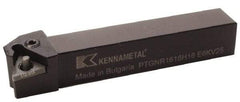 Kennametal - PTGN, Right Hand Cut, 0° Lead Angle, 16mm Shank Height x 16mm Shank Width, Negative Rake Indexable Turning Toolholder - 100mm OAL, TN..1604.. Insert Compatibility, Series Kenlever - Exact Tool & Supply
