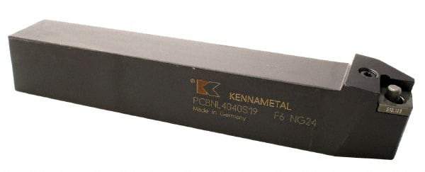 Kennametal - PCBN, Right Hand Cut, 5° Lead Angle, 25mm Shank Height x 25mm Shank Width, Negative Rake Indexable Turning Toolholder - 150mm OAL, CN..1204.. Insert Compatibility, Series Kenlever - Exact Tool & Supply