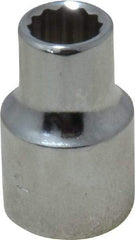 Proto - 3/8" Drive, Standard Hand Socket - 12 Points, 1-3/32" OAL, Chrome Finish - Exact Tool & Supply