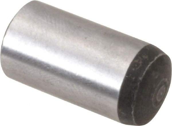 Value Collection - 12mm Diam x 25mm Pin Length Alloy Steel Standard Dowel Pin - C 58-62 Hardness, 53,400 Lb Breaking Strength, 1 Rounded End - Exact Tool & Supply