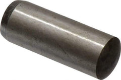 Value Collection - 16mm Diam x 45mm Pin Length Alloy Steel Standard Dowel Pin - C 58-62 Hardness, 94,900 Lb Breaking Strength, 1 Rounded End - Exact Tool & Supply