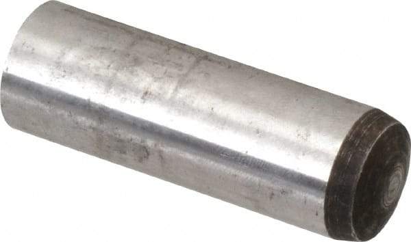 Value Collection - 16mm Diam x 50mm Pin Length Alloy Steel Standard Dowel Pin - C 58-62 Hardness, 94,900 Lb Breaking Strength, 1 Rounded End - Exact Tool & Supply