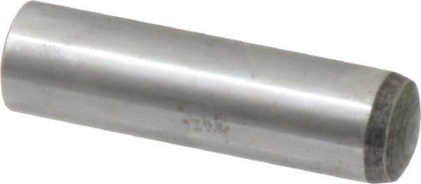 Value Collection - 16mm Diam x 60mm Pin Length Alloy Steel Standard Dowel Pin - C 58-62 Hardness, 94,900 Lb Breaking Strength, 1 Rounded End - Exact Tool & Supply