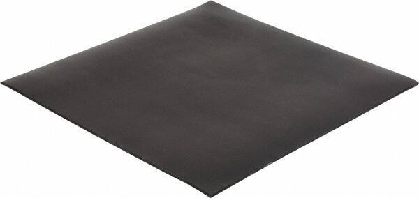 Made in USA - 12" Long, 12" Wide, 1/8" Thick, Neoprene Rubber Foam Sheet - 45 to 55 Durometer, Black, -40 to 225°F, 2,500 psi Tensile Strength, Plain Backing, Stock Length - Exact Tool & Supply