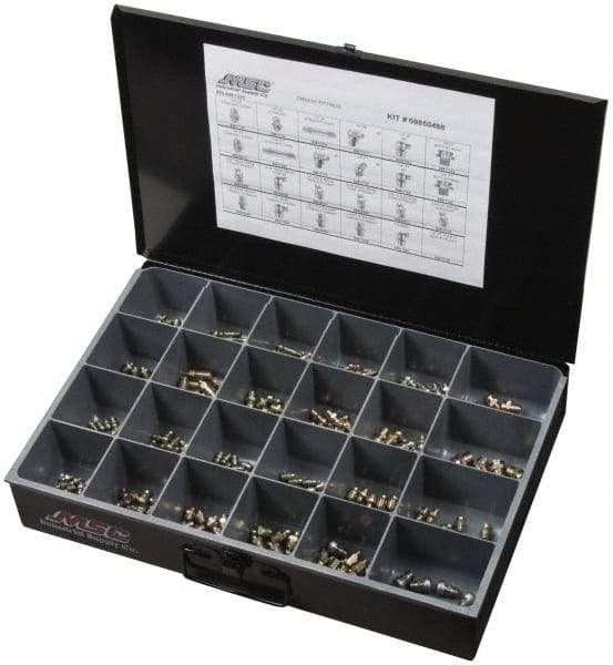Value Collection - 250 Piece, Inch, Steel Grease Fitting Set - Exact Tool & Supply
