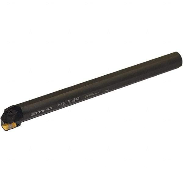 Tool-Flo - A-FLSR, Internal, Right Hand, 0.29" Max Depth of Cut, Indexable Grooving Tool Holder - FLFD-3RI Insert Compatibility, 1" Shank Width, 12" OAL, Through Coolant - Exact Tool & Supply