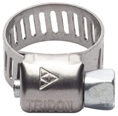 IDEAL TRIDON - SAE Size 164, 1-3/4 to 10-3/4" Diam, Stainless Steel Worm Drive Clamp - 1/2" Wide, Material Grade 201/305, Series 620 - Exact Tool & Supply