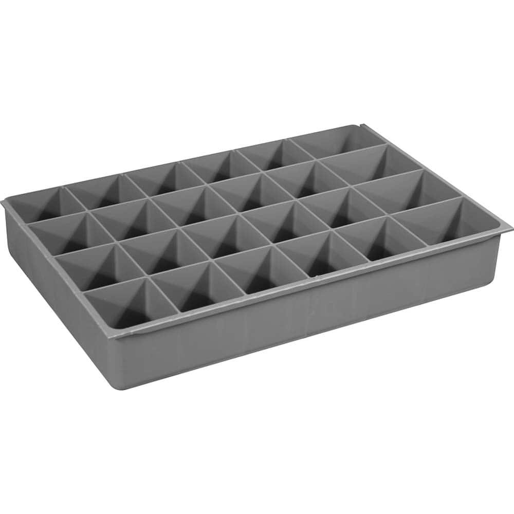 Durham - Small Parts Boxes & Organizers; Type: Compartment Box ; Width (Inch): 11-15/16 ; Depth (Inch): 18-1/16 ; Height (Inch): 2.96875 ; Number of Compartments: 24 - Exact Tool & Supply