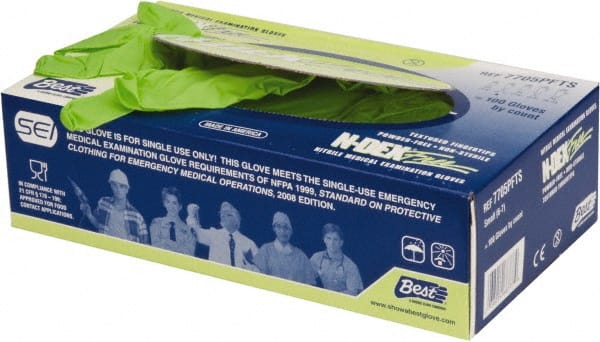 SHOWA - Size S, 4 mil, Food Grade, Powder Free Nitrile Disposable Gloves - Exact Tool & Supply