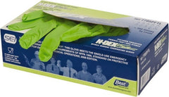 SHOWA - Size L, 4 mil, Food Grade, Powder Free Nitrile Disposable Gloves - Exact Tool & Supply