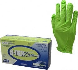 SHOWA - Size XL, 4 mil, Food Grade, Powder Free Nitrile Disposable Gloves - Exact Tool & Supply