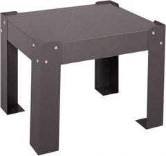 Durham - Gray, Steel, Cabinet Leg Kit - 21" Wide x 17" Deep x 4" High Body - Exact Tool & Supply