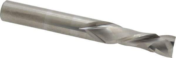 Onsrud - 3/8" Cutting Diam x 1-1/8" Length of Cut, 2 Flute, Compression Spiral Router Bit - Uncoated, Right Hand Cut, Solid Carbide, 3" OAL x 3/8" Shank Diam, Double Edge, 30° Helix Angle - Exact Tool & Supply