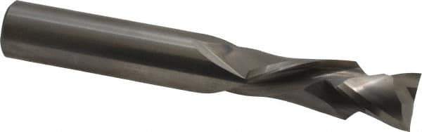 Onsrud - 1/2" Cutting Diam x 1-3/8" Length of Cut, 2 Flute, Compression Spiral Router Bit - Uncoated, Right Hand Cut, Solid Carbide, 3-1/2" OAL x 1/2" Shank Diam, Double Edge, 30° Helix Angle - Exact Tool & Supply