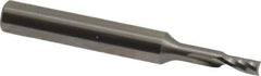 Onsrud - 1/8" Cutting Diam x 1/4" Length of Cut, 1 Flute, Upcut Spiral Router Bit - Uncoated, Right Hand Cut, Solid Carbide, 2" OAL x 1/4" Shank Diam, Single Edge, 21° Helix Angle - Exact Tool & Supply