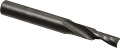 Onsrud - 3/16" Cutting Diam x 3/8" Length of Cut, 1 Flute, Upcut Spiral Router Bit - Uncoated, Right Hand Cut, Solid Carbide, 2" OAL x 1/4" Shank Diam, Single Edge, 21° Helix Angle - Exact Tool & Supply
