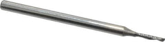 Onsrud - 1/16" Cutting Diam x 1/4" Length of Cut, 1 Flute, Downcut Spiral Router Bit - Uncoated, Right Hand Cut, Solid Carbide, 2" OAL x 1/8" Shank Diam, Single Edge, 21° Helix Angle - Exact Tool & Supply