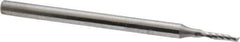 Onsrud - 1/16" Cutting Diam x 1/4" Length of Cut, 1 Flute, Upcut Spiral Router Bit - Uncoated, Right Hand Cut, Solid Carbide, 2" OAL x 1/8" Shank Diam, Single Edge, 21° Helix Angle - Exact Tool & Supply
