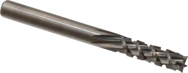 Onsrud - 3/16" Cut Diam, 3/16" Shank Diam, Cylinder Head Fluted Cut Burr - Carbide, Flat End, 5/8" LOC, 2" OAL - Exact Tool & Supply