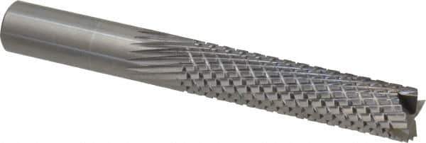 Onsrud - 1/2" Cut Diam, 1/2" Shank Diam, Cylinder Head Fluted Cut Burr - Carbide, Flat End, 2-1/8" LOC, 4" OAL - Exact Tool & Supply