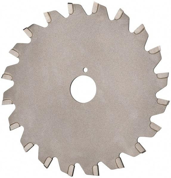 Onsrud - 4" Diam x 0.095" Blade Thickness x 5/8" Arbor Hole Diam, 10 Tooth Slitting and Slotting Saw - Arbor Connection, Right Hand, Uncoated, Carbide-Tipped, 0° Rake - Exact Tool & Supply