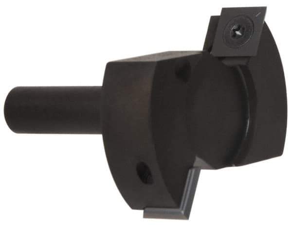 Onsrud - 2-1/2" Cutting Diam, 1/8" Max Depth of Cut, 1/2" Shank Diam, Indexable Spoilboard Surface Insert Cutter - 2 Cutters, Up Shear Cut, ICK L 142 Insert Style, 2.8" OAL, 2" Shank Length, Right Hand Cut - Exact Tool & Supply