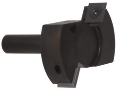 Onsrud - 2-1/2" Cutting Diam, 1/8" Max Depth of Cut, 1/2" Shank Diam, Indexable Spoilboard Surface Insert Cutter - 2 Cutters, Up Shear Cut, ICK L 142 Insert Style, 2.8" OAL, 2" Shank Length, Right Hand Cut - Exact Tool & Supply