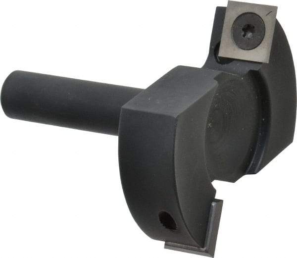 Onsrud - 2-1/2" Cutting Diam, 1/8" Max Depth of Cut, 1/2" Shank Diam, Indexable Spoilboard Surface Insert Cutter - 2 Cutters, Straight Cut, ICK L 142 Insert Style, 2.8" OAL, 2" Shank Length, Right Hand Cut - Exact Tool & Supply