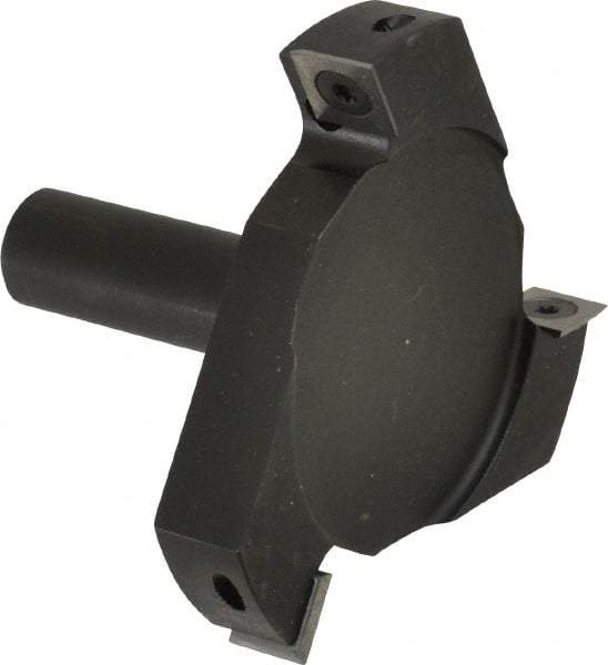 Onsrud - 4" Cutting Diam, 1/8" Max Depth of Cut, 3/4" Shank Diam, Indexable Spoilboard Surface Insert Cutter - 3 Cutters, Straight Cut, ICK L 142 Insert Style, 3.05" OAL, 2-1/4" Shank Length, Right Hand Cut - Exact Tool & Supply