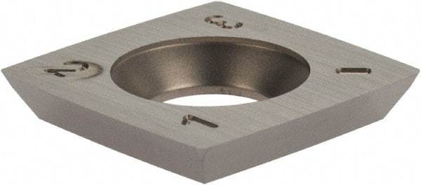 Onsrud - VPGT160412 Carbide Milling Insert - Uncoated, 1/4" Thick, 1/2" Inscribed Circle - Exact Tool & Supply