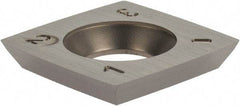 Onsrud - VPGT160412 Carbide Milling Insert - Uncoated, 1/4" Thick, 1/2" Inscribed Circle - Exact Tool & Supply