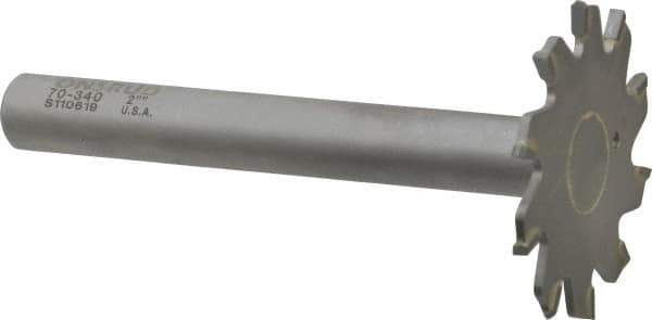 Onsrud - 2" Diam x 0.095" Blade Thickness, 10 Tooth Slitting and Slotting Saw - Shank Connection, Right Hand, Uncoated, Carbide-Tipped, -5° Rake - Exact Tool & Supply