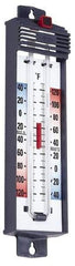 Taylor - -40 to 120°F, Min and Max Thermometer - 5 Inch Long x 4-3/8 Inch Wide, Push Button Reset Thermometer - Exact Tool & Supply